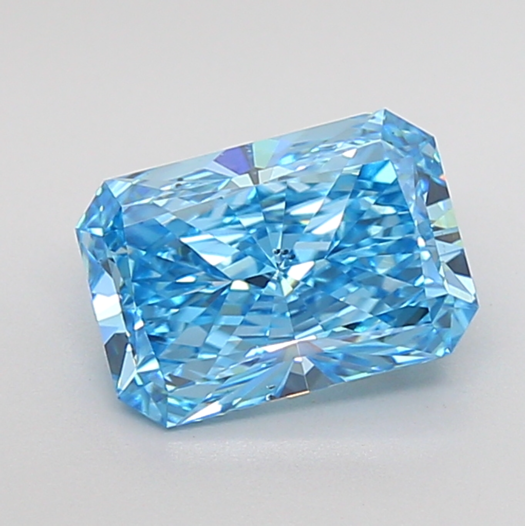 3 CT Blue Radiant Cut Lab Grown Diamond for Anniversary Gift | IGI Certified | Best for Engagement Ring or Necklace | Gift for Wife
