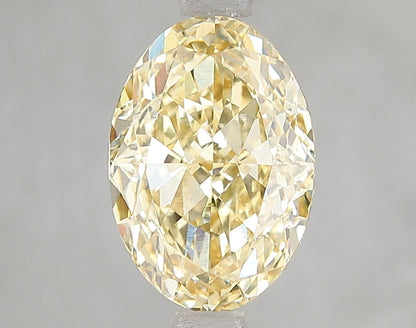 Yellow 3 Carat Oval Shape Lab Grown Diamond For Fine Jewelry