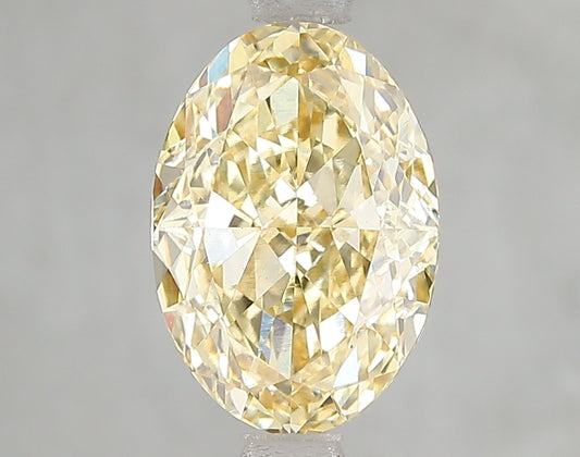 Yellow 3 Carat Oval Shape Lab Grown Diamond For Fine Jewelry