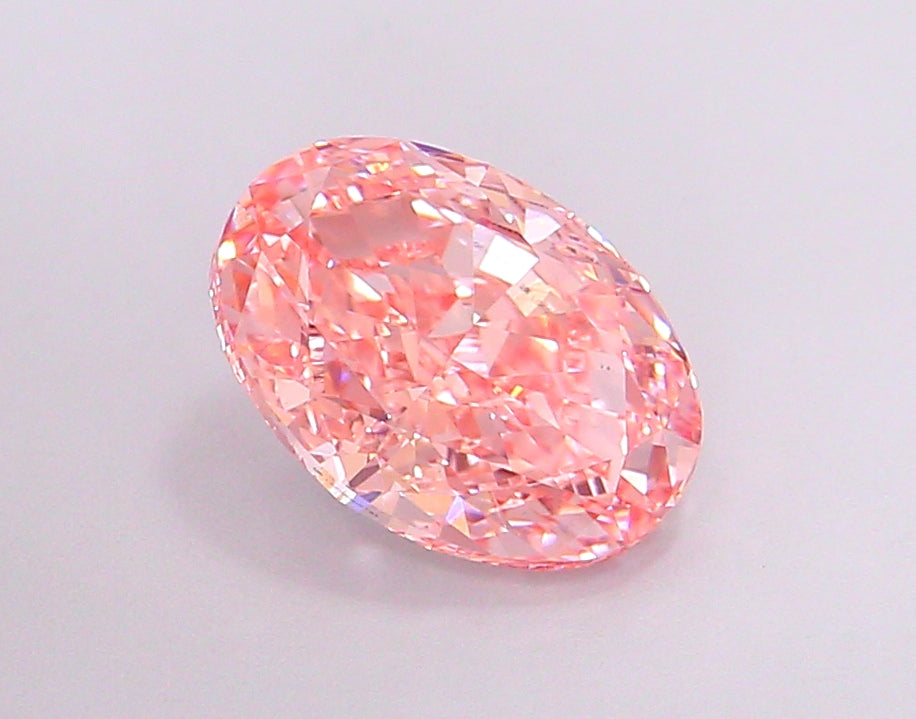 3.50 CT Oval Shape Vivid Pink Lab Grown Diamond For Engagement Ring