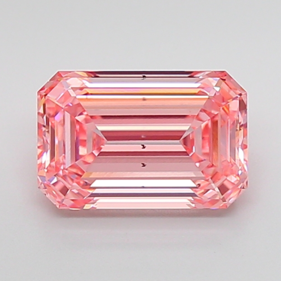 3 CT Pink Emerald Cut Lab Grown Diamond for Engagement Ring or Anniversary Gift | IGI Certified | Best for Necklace or Bracelet