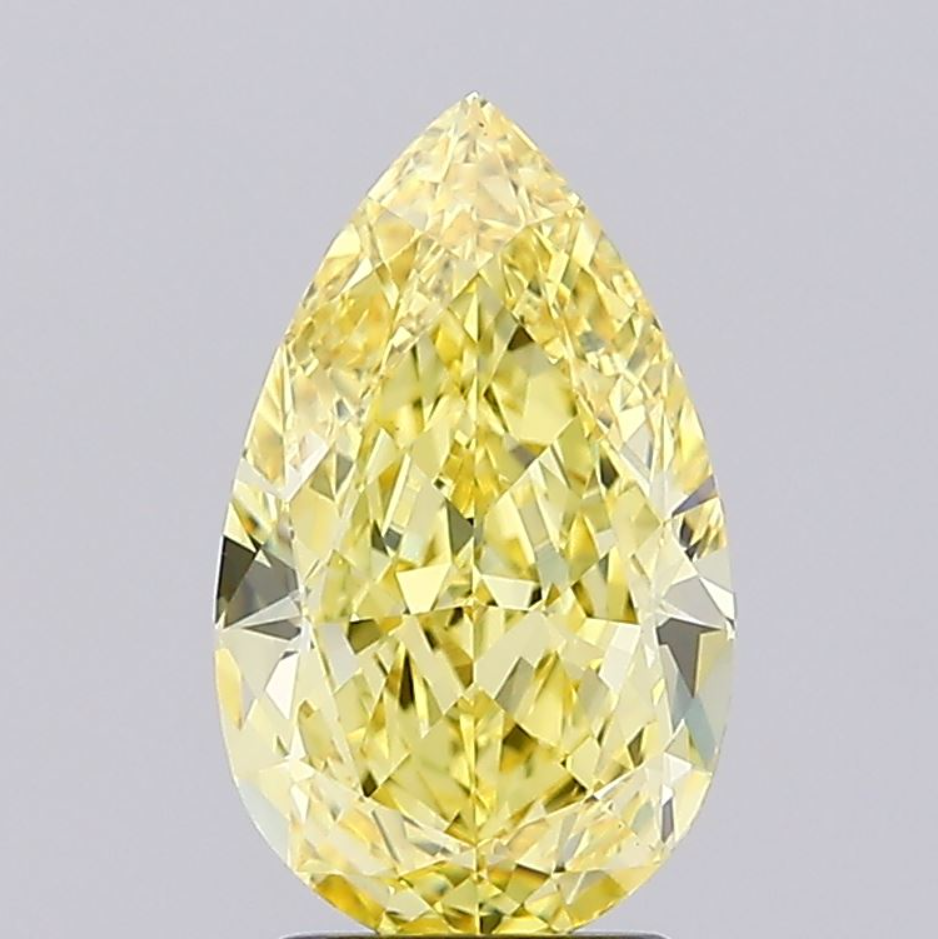 3 CT Yellow Pear Cut Lab Grown Diamond for Engagement Ring | IGI Certified | Diamond for Necklace or Bracelet