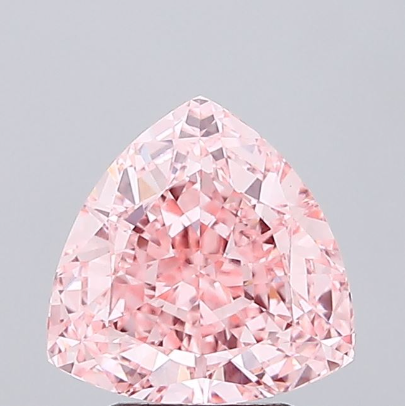 3 CT Pink Triangular Cut Lab Grown Diamond for Jewelry | IGI Certified | Diamond for Engagement Ring or Wedding Gift