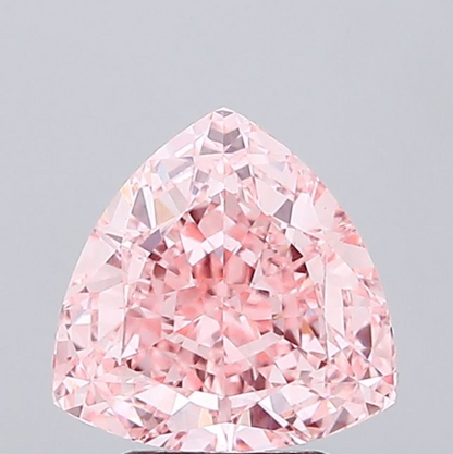 3 CT Pink Triangular Cut Lab Grown Diamond for Jewelry | IGI Certified | Diamond for Engagement Ring or Wedding Gift