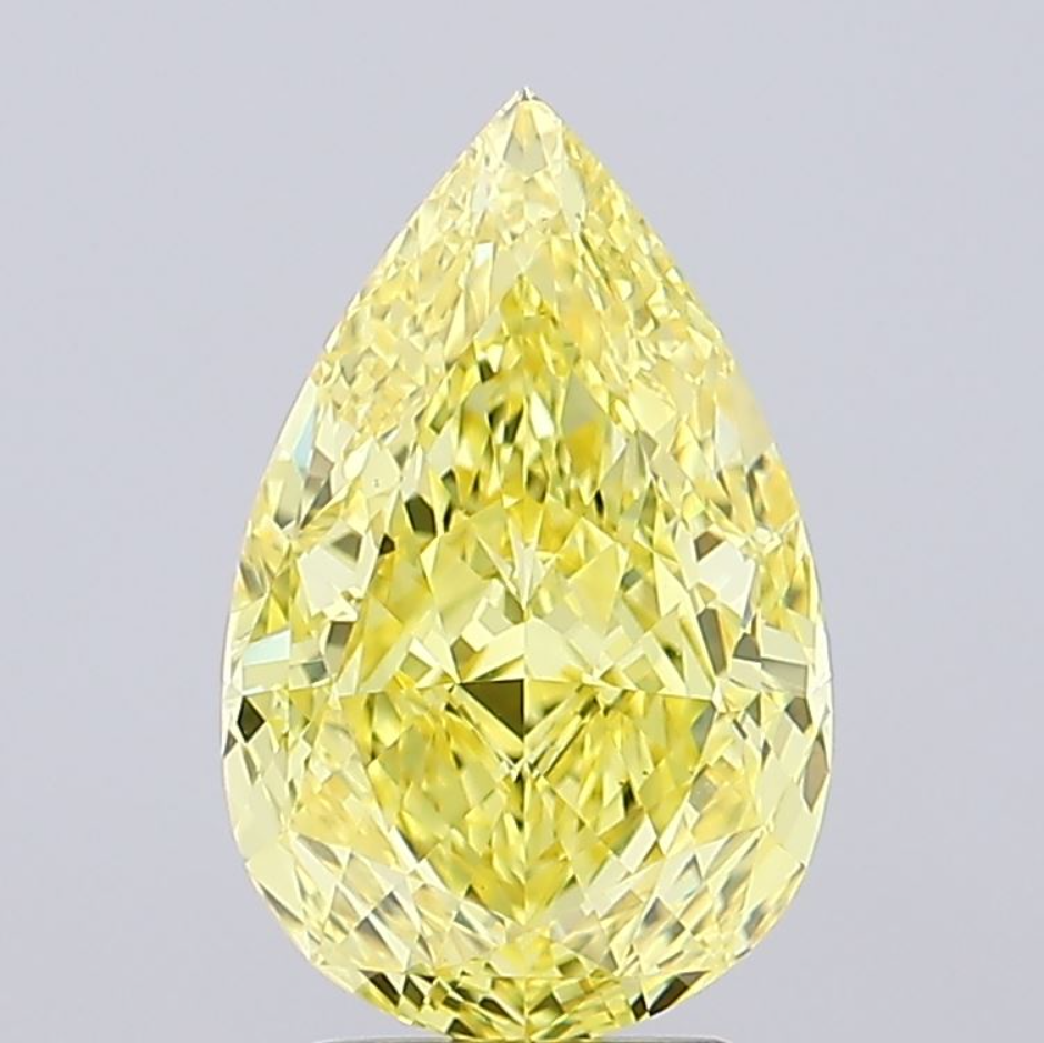 3.57 CT Yellow Pear Cut Lab Grown Diamond for Engagement Ring | IGI Certified Diamond for Jewelry | Gift for Wife