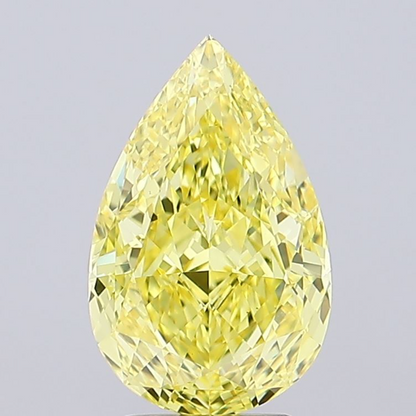 3.57 CT Yellow Pear Cut Lab Grown Diamond for Engagement Ring | IGI Certified Diamond for Jewelry | Gift for Wife