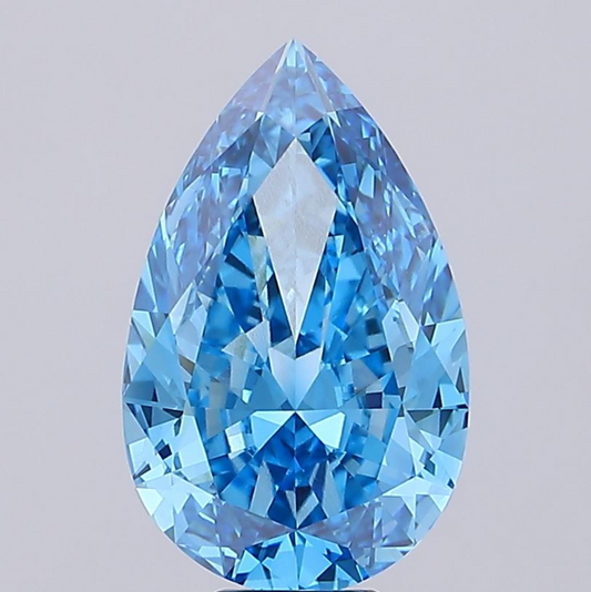 10 CT Blue Pear Cut Lab Grown Diamond for Engagement Ring | IGI Certified | Diamond for Necklace or Bracelet | Gift for Wife