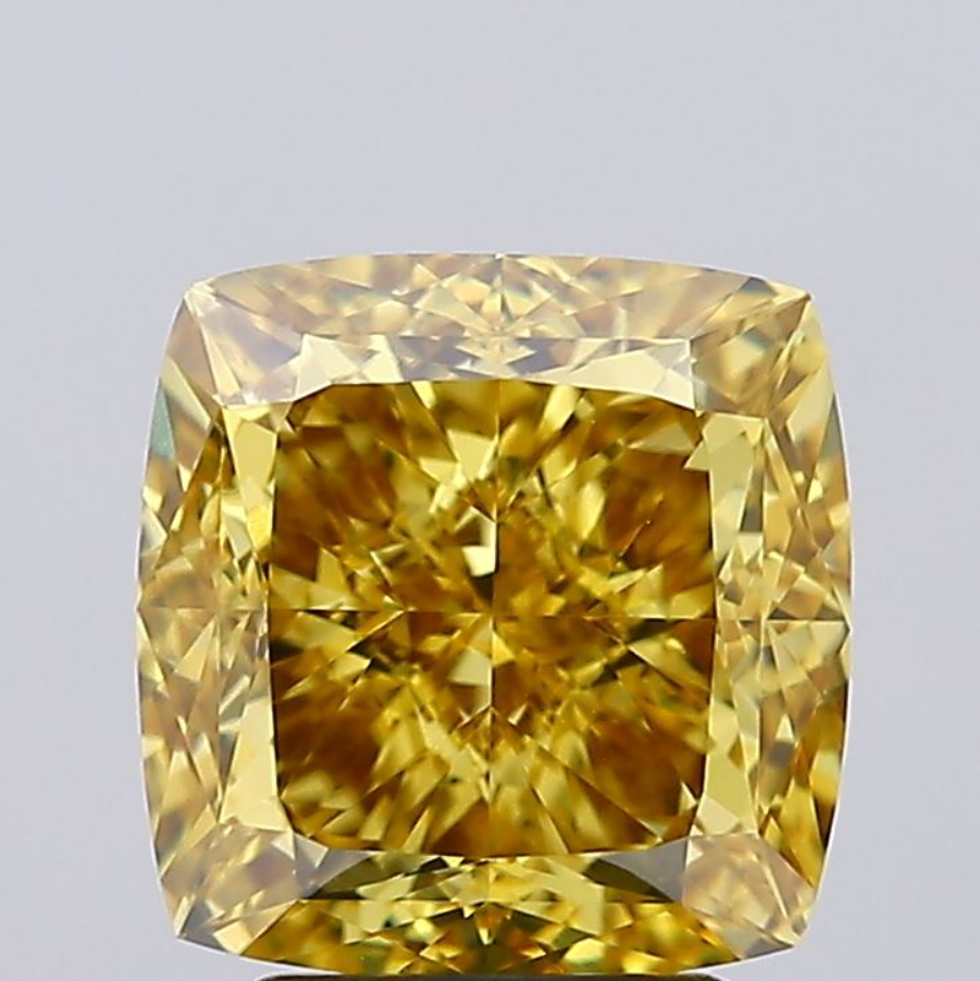 4.11 CT Yellow Square Cushion Cut Lab Grown Diamond | IGI Certified | Best Diamond for Engagement Ring or Jewelry