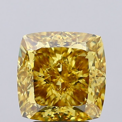 4.11 CT Yellow Square Cushion Cut Lab Grown Diamond | IGI Certified | Best Diamond for Engagement Ring or Jewelry