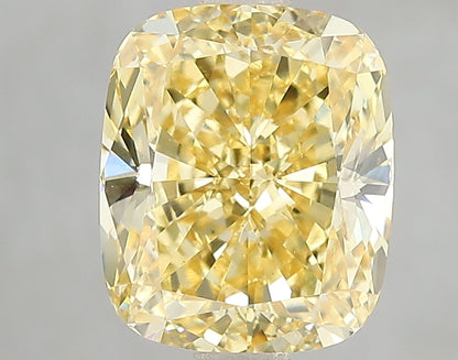 4 CT Yellow Cushion Cut Lab Grown Diamond For Engagement Ring - IGI Certified
