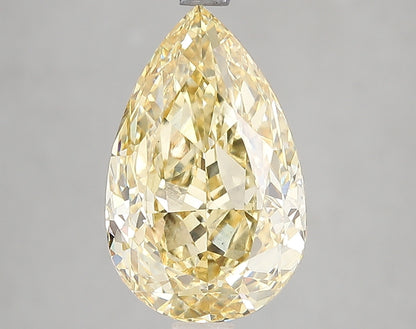 4.10 CT Yellow Pear Lab Grown Diamond For Engagement Ring - IGI Certified