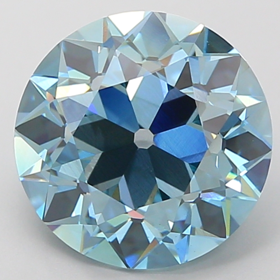 4 CT Blue Old European Cut Lab Grown Diamond for Engagement Ring | IGI Certified | Diamond for Jewelry | Gift for Wife