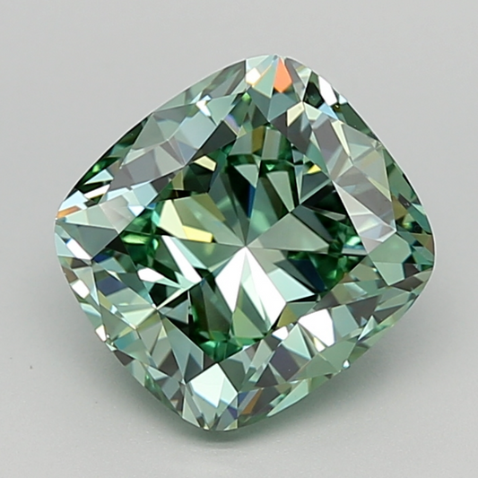 4 CT Green Cushion Cut Lab Grown Diamond | IGI Certified | Best Diamond for Anniversary Gift or Wedding Gift