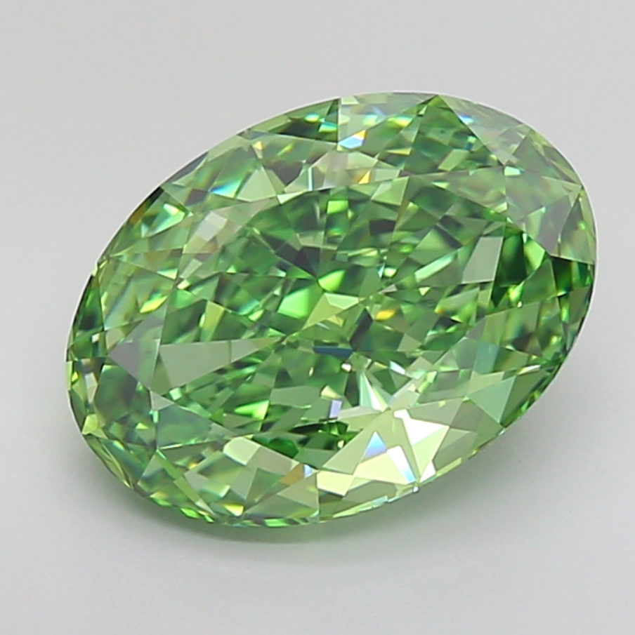4.51 CT Green Oval Cut Lab Grown Diamond for Wedding Gift | IGI Certified | Diamond for Jewelry | Gift for Wife