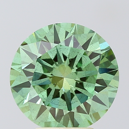 4 CT Green Round Cut Lab Grown Diamond for Engagement Ring or Anniversary Gift | IGI Certified | Best for Necklace or Earrings