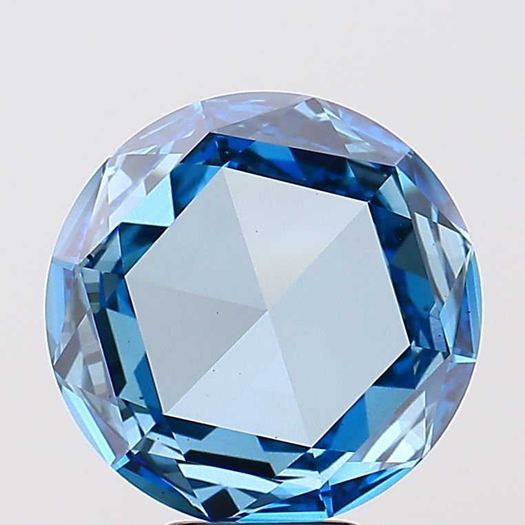 4.82 CT-VS2 Blue Color Round Rose Cut Lab Grown Diamond For Wedding & Anniversary Ring