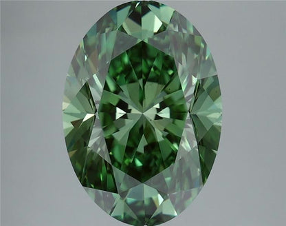 4 CT Green Oval Cut Lab Grown Diamond for Engagement Ring | IGI Certified | Best Diamond for Necklace or Bracelet