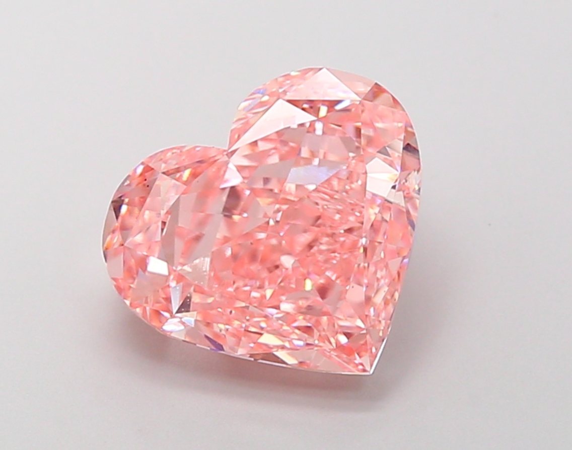 5 CT Pink Heart Cut Lab Grown Diamond for Engagement Ring | IGI Certified | Diamond for Wedding Gift or Anniversary Gift