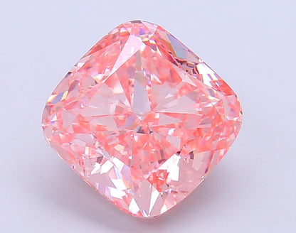 5 CT Pink Square Cushion Cut Lab Grown Diamond For Engagement Ring - IGI Certified