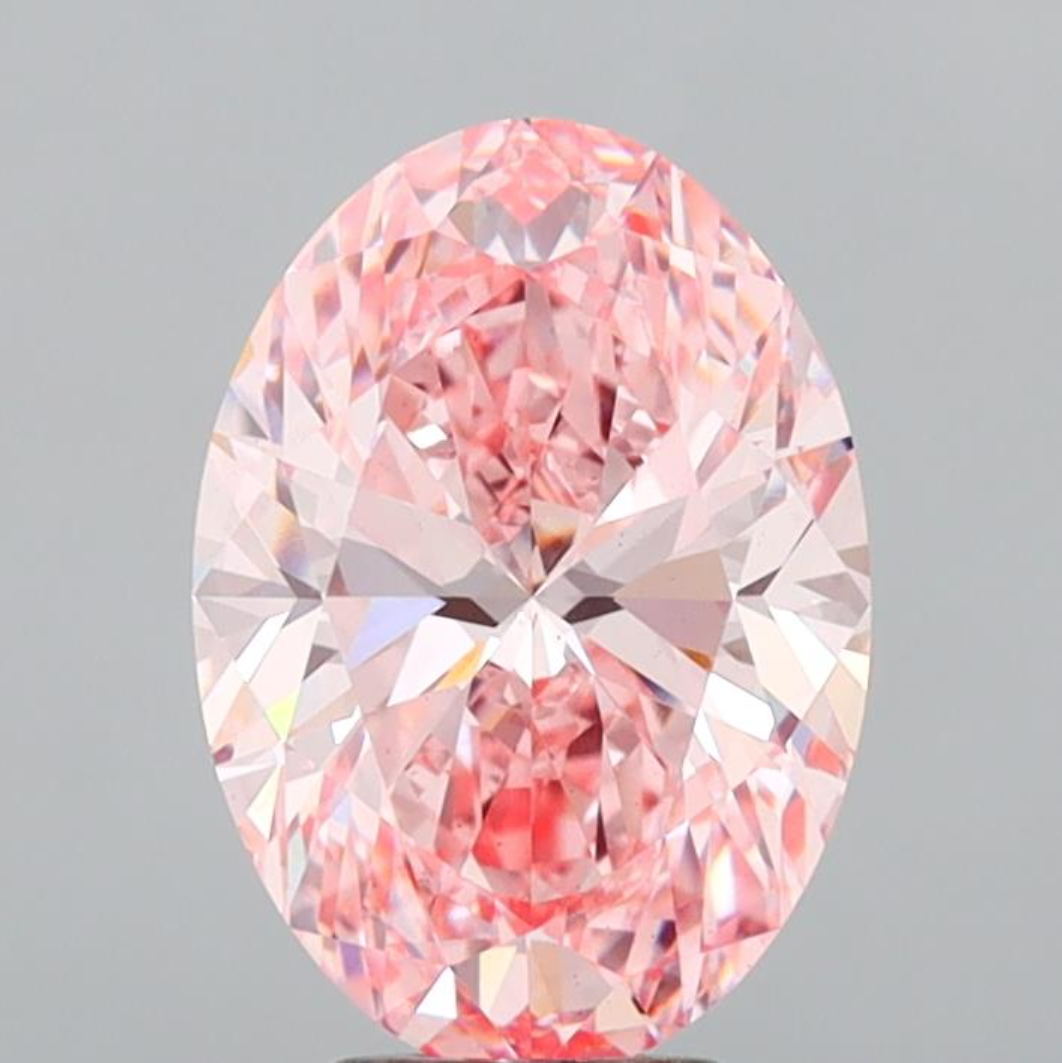 5 CT Pink Oval Lab Grown Diamond for Engagement Ring | IGI Certified | Best for Anniversary Gift or Wedding Gift | Gift for Wife