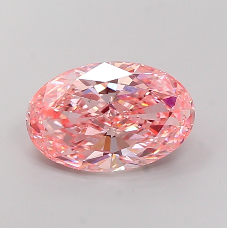 5 CT Pink Oval Cut Lab Grown Diamond for Engagement Ring | IGI Certified | Best Diamond for Wedding Ring or Gift