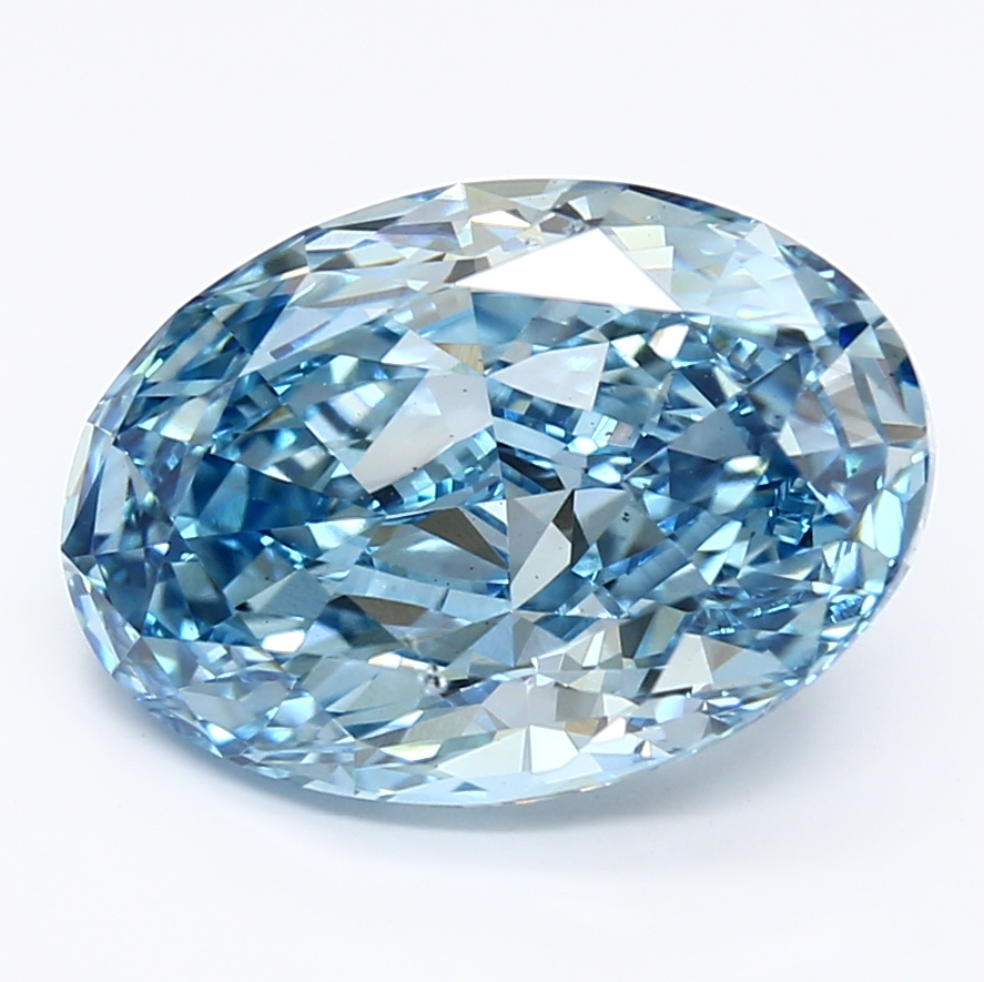 4.17 CT Blue Oval Cut Lab Grown Diamond for Engagement Ring or Anniversary Gift | IGI Certified | Best Diamond for Necklace or Bracelet