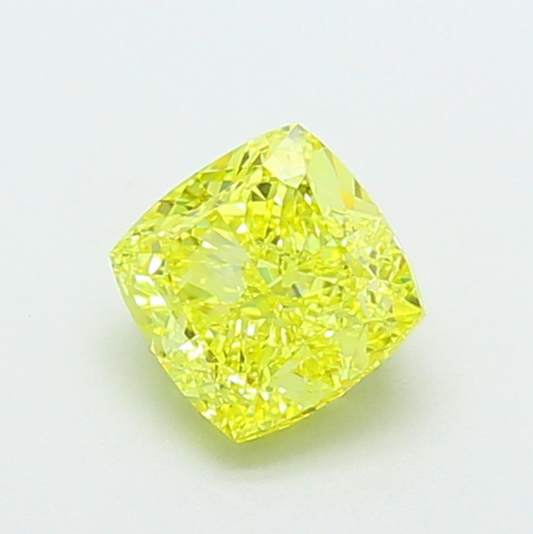 1.45 CT Yellow Square Cushion Cut Lab Grown Diamond | IGI Certified | Best Diamond for Anniversary Gift or Wedding Gift