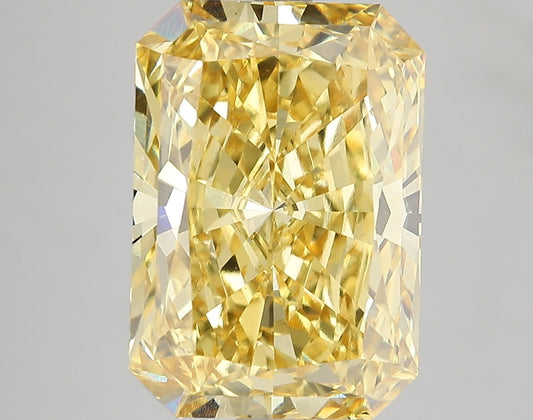 7.08 CT Yellow Radiant Cut Lab Grown Diamond For Engagement Ring - IGI Certified