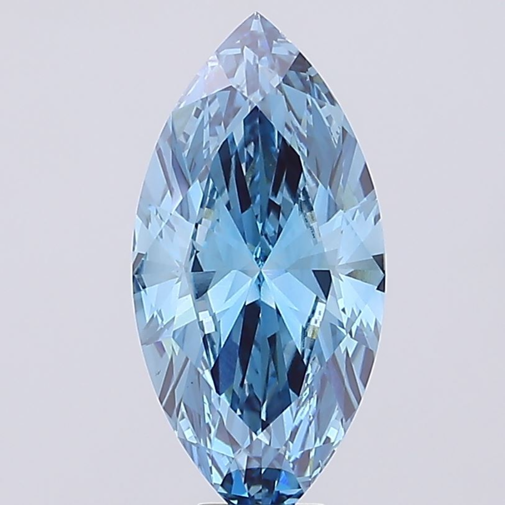 11 CT Blue Marquise Cut Lab Grown Diamond for Engagement Ring | IGI Certified | Diamond for Anniversary Gift or Wedding Gift