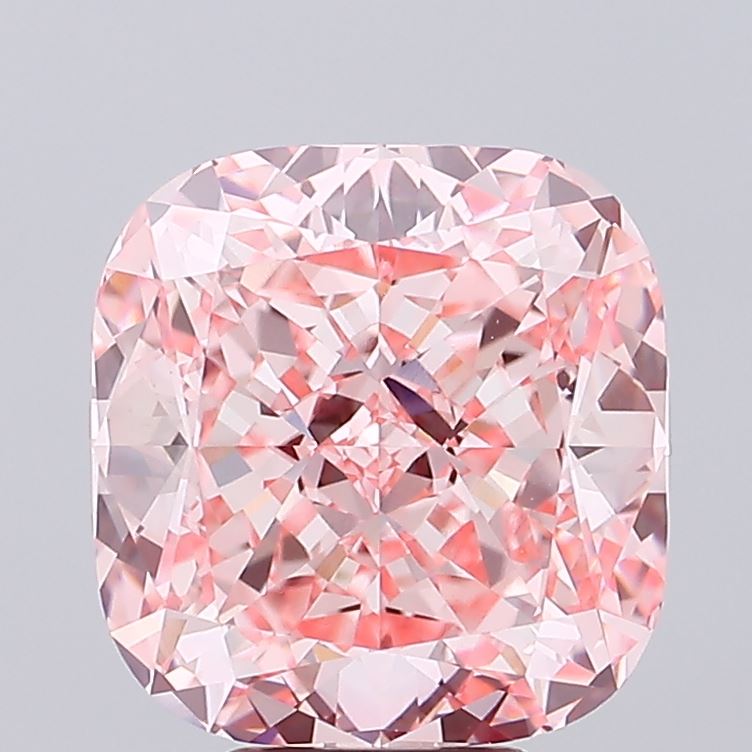 VVS2 8 CT Pink Square Cushion Cut Lab Grown Diamond For Engagement Ring