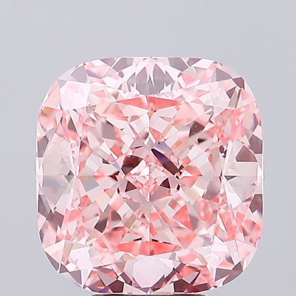 VVS2 8 CT Pink Square Cushion Cut Lab Grown Diamond For Engagement Ring