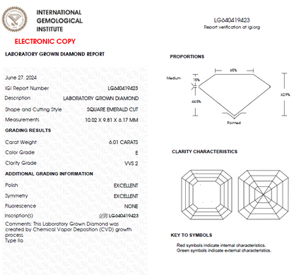 6 CT Asscher Cut Lab Grown Diamond For Engagement Ring