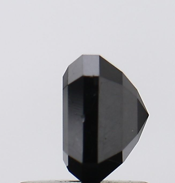 Natural Loose 1 CT Asscher Cut Fancy Black Diamond For Engagement Ring