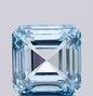 2 CT Asscher Cut Vivid Blue Lab Grown Diamond For Engagement Ring