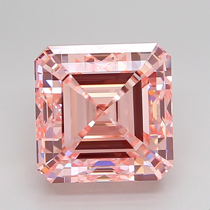 4.50 CT Asscher Cut Intense Pink Lab Grown Diamond For Engagement Ring