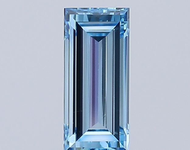 Baguette Vivid Blue Lab Grown Diamond For Engagement Ring