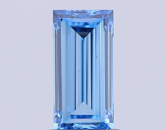 1 CT Baguette Vivid Blue Lab Grown Diamond For Engagement Ring