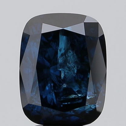 4 CT Blue Cushion Cut Lab Grown Diamond For Engagement Ring