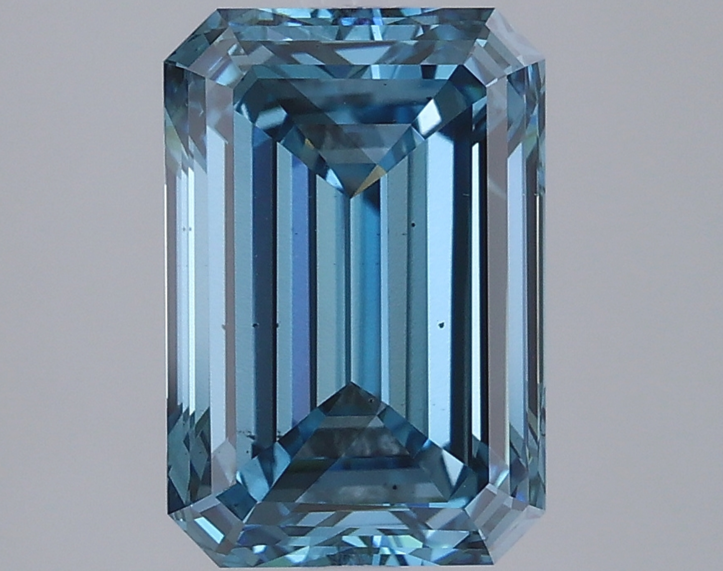 3 CT Blue Emerald Cut Lab Grown Diamond For Engagement Ring