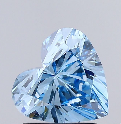 1 CT Heart Cut Blue lab Grown Diamond For Engagement Ring