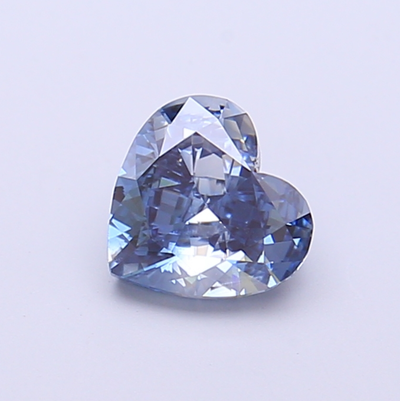 1 CT Blue Heart Cut Lab Grown Diamond For Engagement Ring