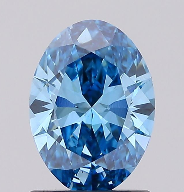 1 CT Oval Blue Lab Grown Diamond For Engagement Ring