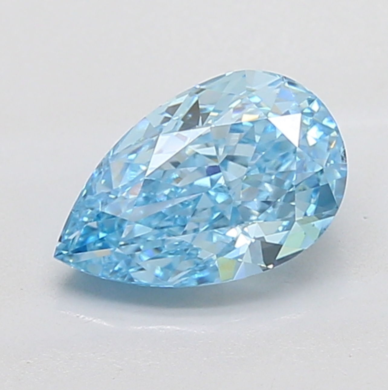 2 CT Blue Pear Lab Grown Diamond For Engagement Ring