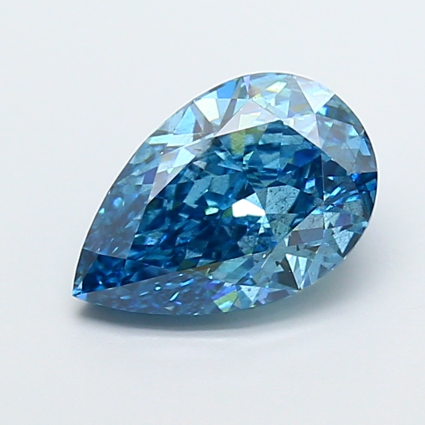3 CT Blue Pear Lab Grown Diamond For Engagement Ring