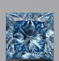 1 CT VVS2 Princess Cut Blue Lab Grown Diamond For Solitaire Engagement Ring