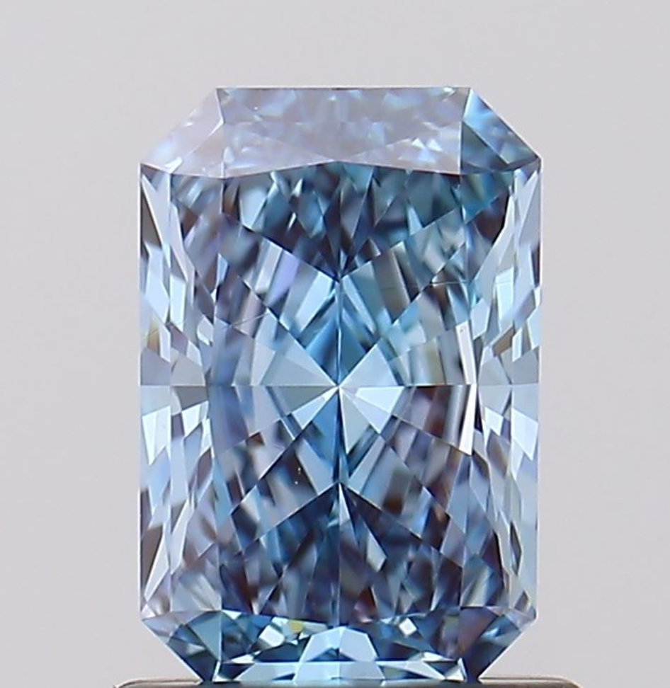 1 CT Radiant Blue Lab Grown Diamond For Engagement Ring