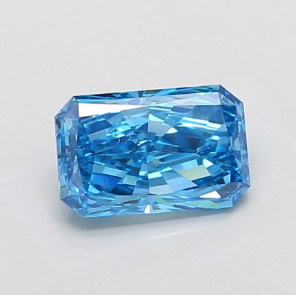 3 CT Blue Radiant Cut Lab Grown Diamond For Engagement Ring