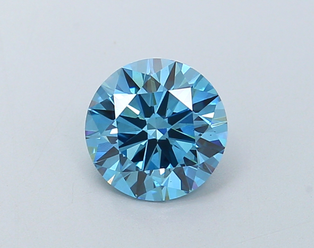 1 CT Round Blue Lab Grown Diamond For Engagement Ring