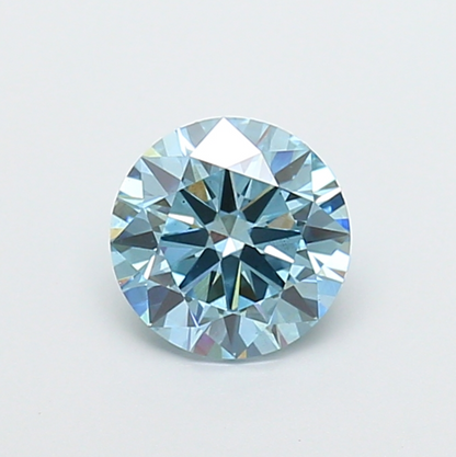 1.50 CT Blue Round Cut Lab Grown Diamond For Engagement Ring