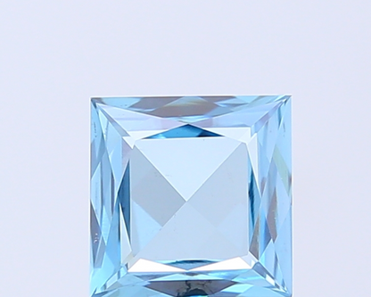 1.35 CT Blue Square Cut Lab Grown Diamond For Engagement Ring